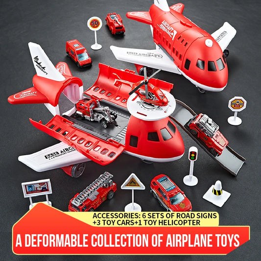 Creative and novel deformation airplane toy combination