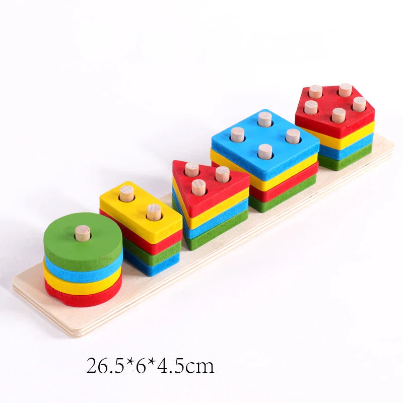 Montessori Baby Toys Wooden Peg Puzzles Hand Grab Boards