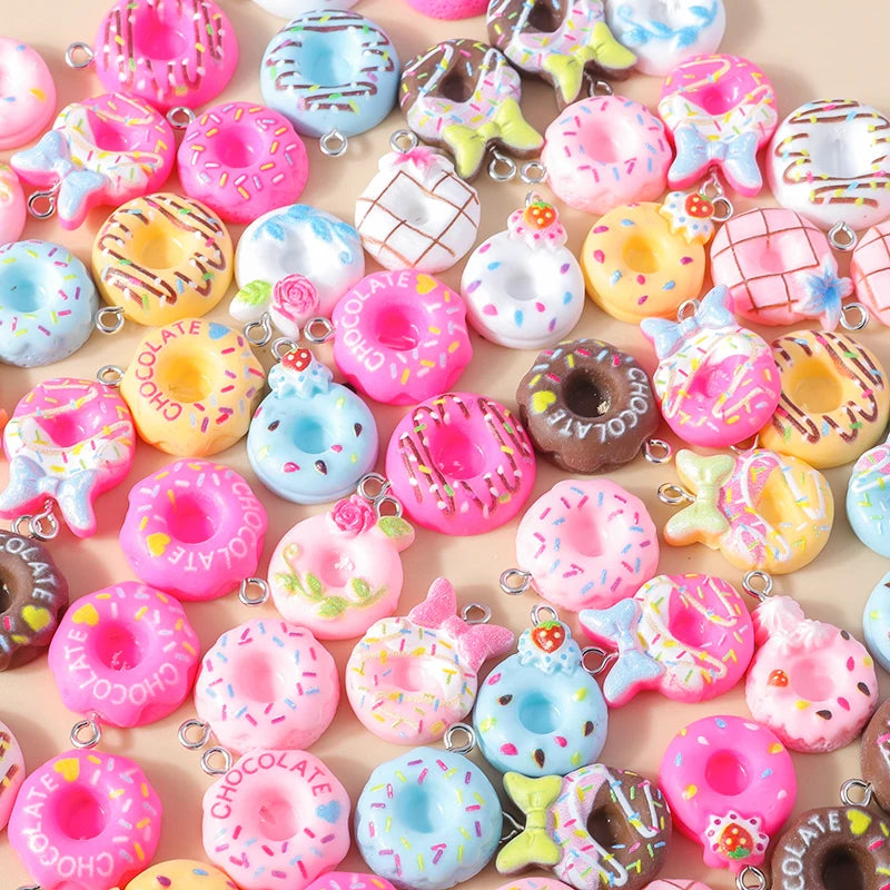 New In Mix Kawaii Sweet Dessert Pendant Lovely Donuts Charms