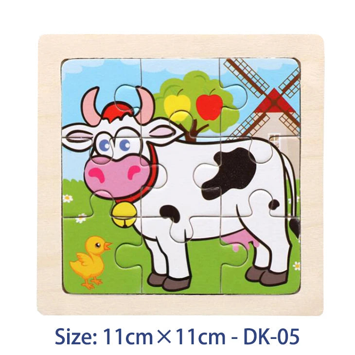 Kids Wooden Jigsaw Puzzle Games Cartoon