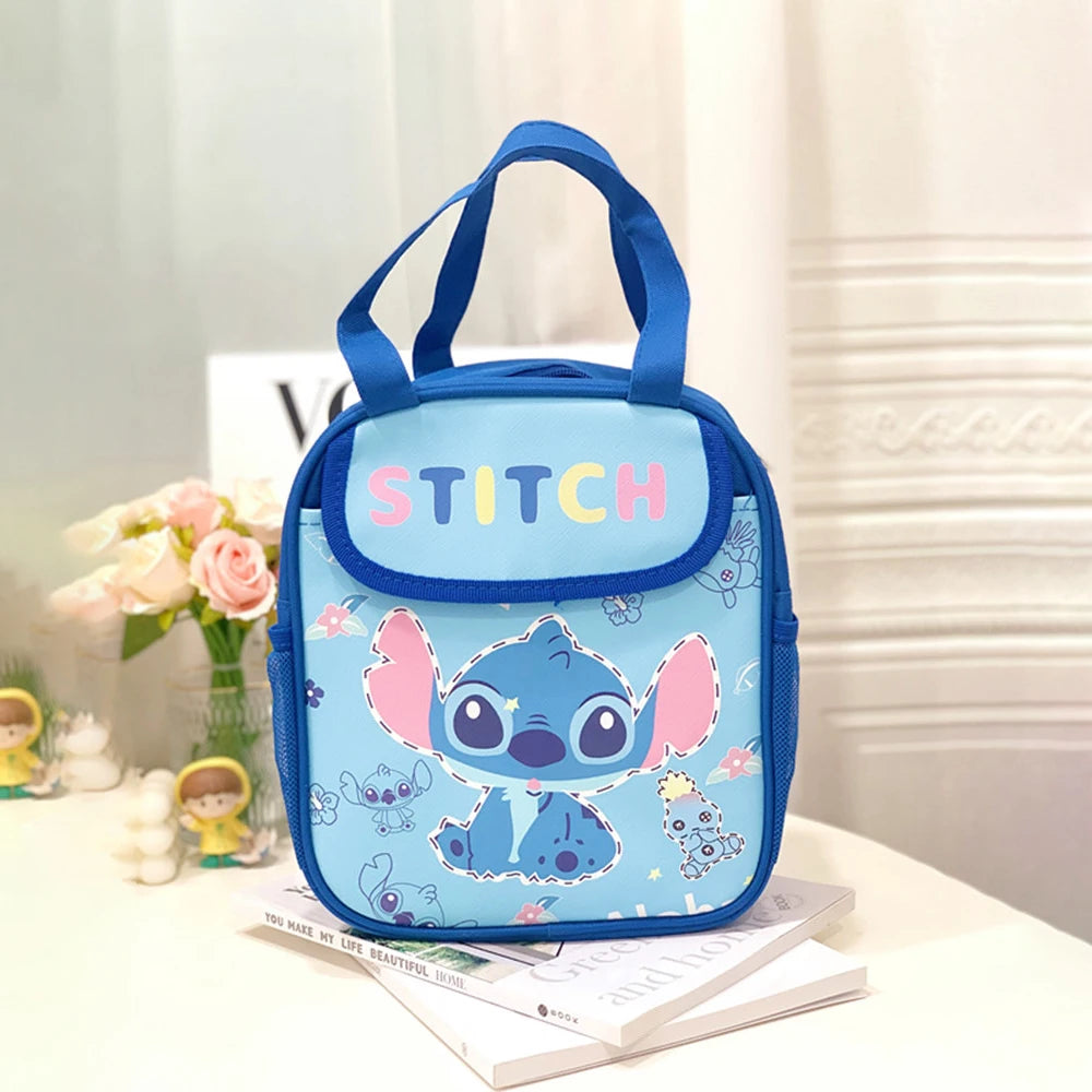 Stitch Sanrio Culomi Insulated Tote Lunch Bag - Reusable, foldable, zip fastening, insulated aluminium film inside canvas bag