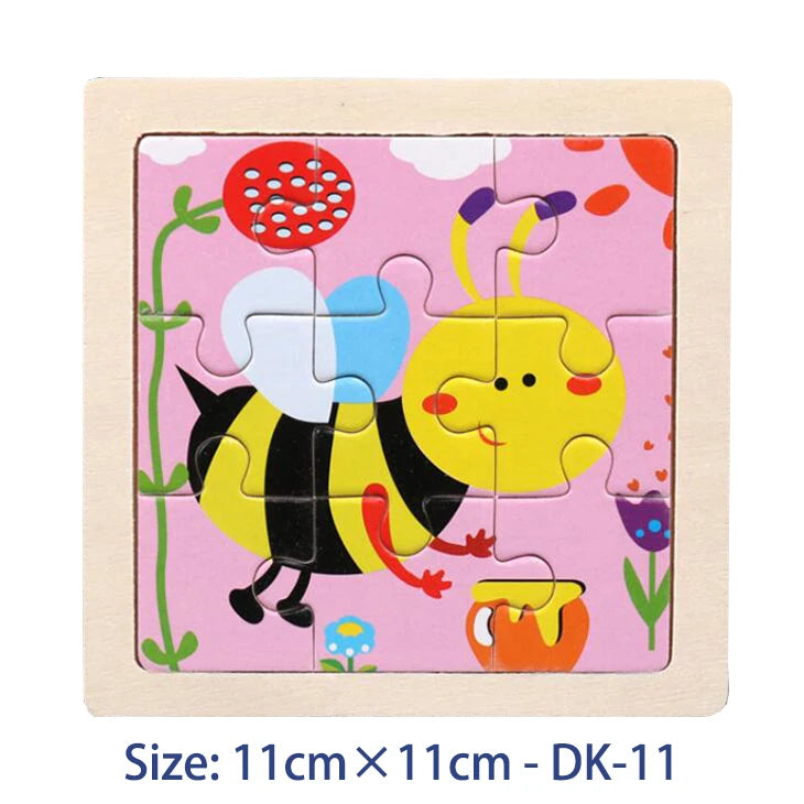 Kids Wooden Jigsaw Puzzle Games Cartoon