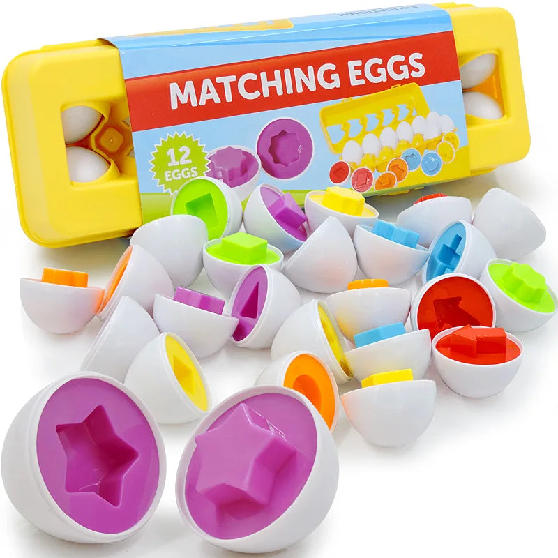 Montessori Eggs Puzzle Toys Education Early Geometric Shape