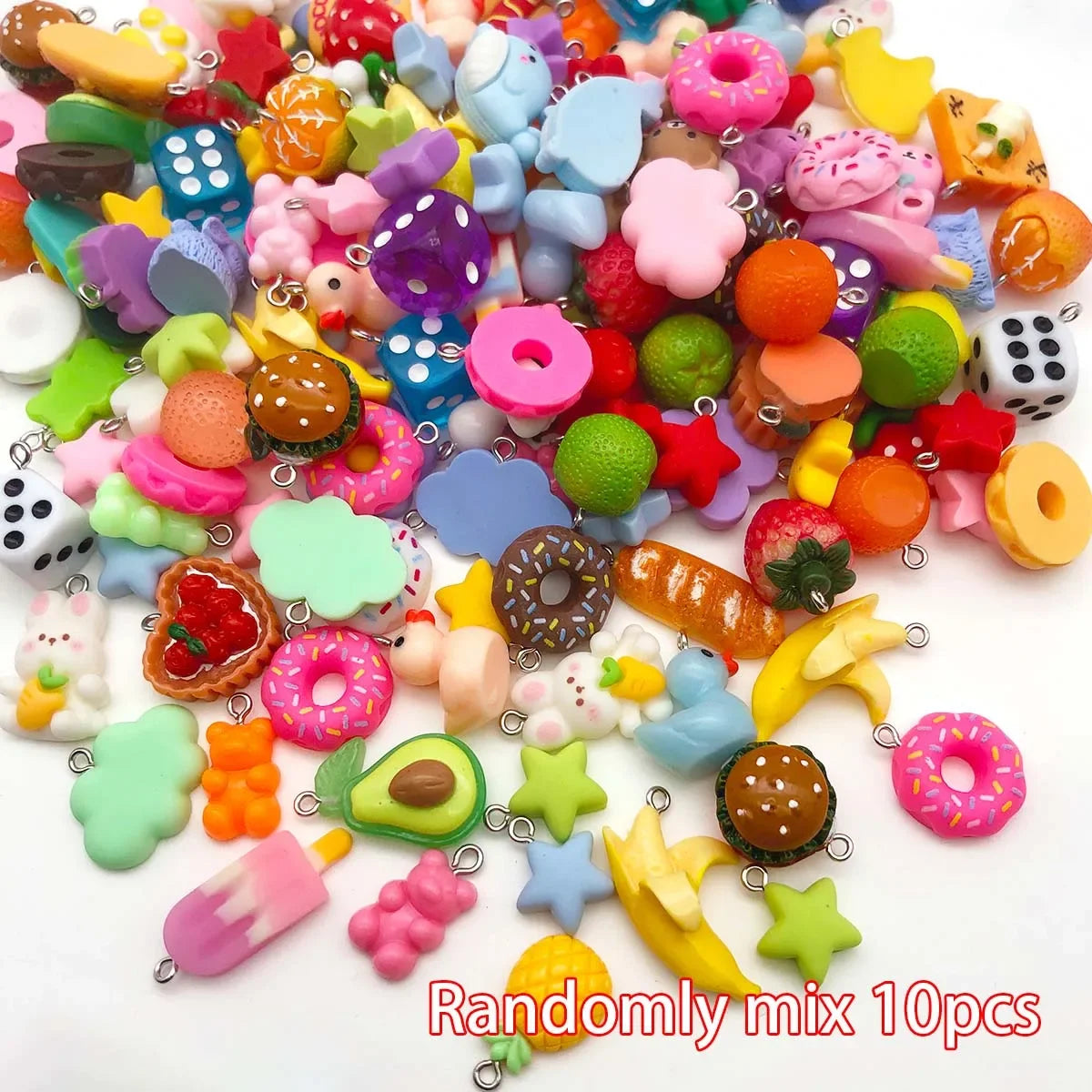 Randomly Mix Colorful Resin Charms Cute Imitation