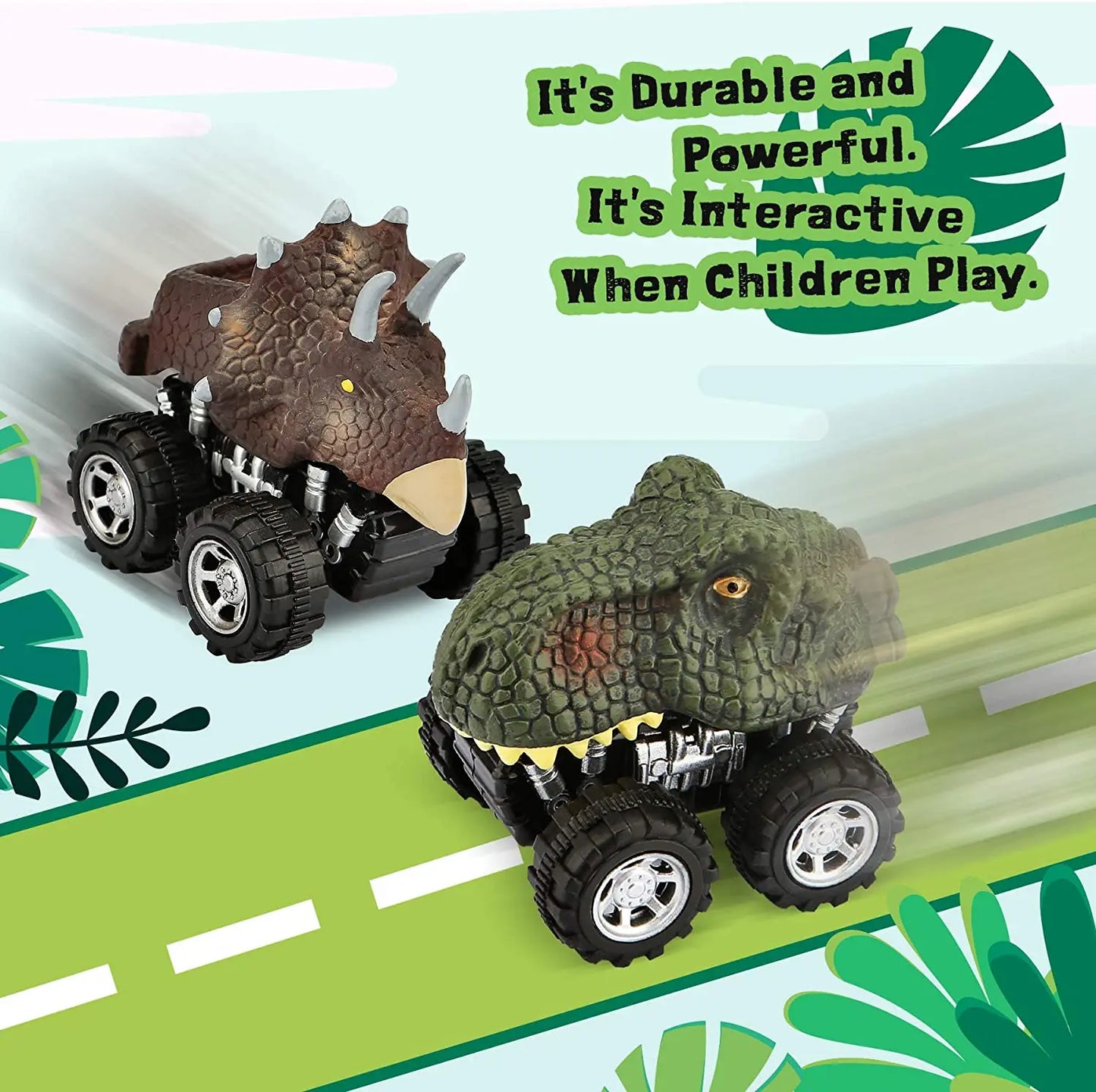 Dinosaur Toys Pull Back Cars Mini Monster Truck