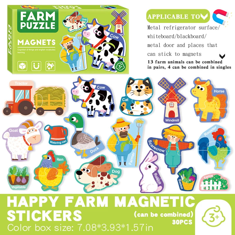 Montessori Cute Fridge Magnets for Children