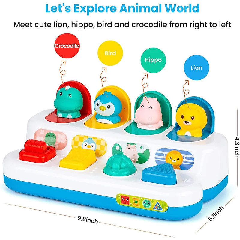 Baby Toys Pop Up Animals Cause and Effect Toy