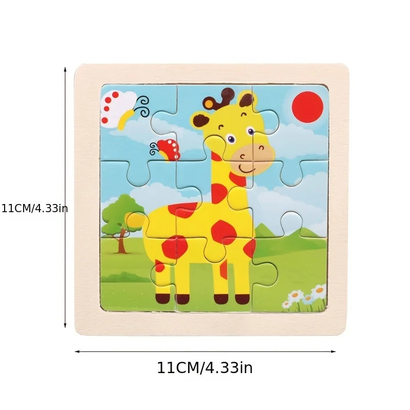 Kids Wooden Jigsaw Puzzle Games Cartoon