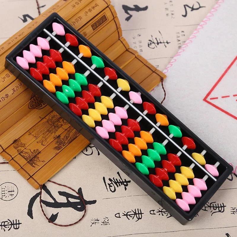 Portable Chinese 13 Digits Column Abacus Arithmetic Soroban Calculating