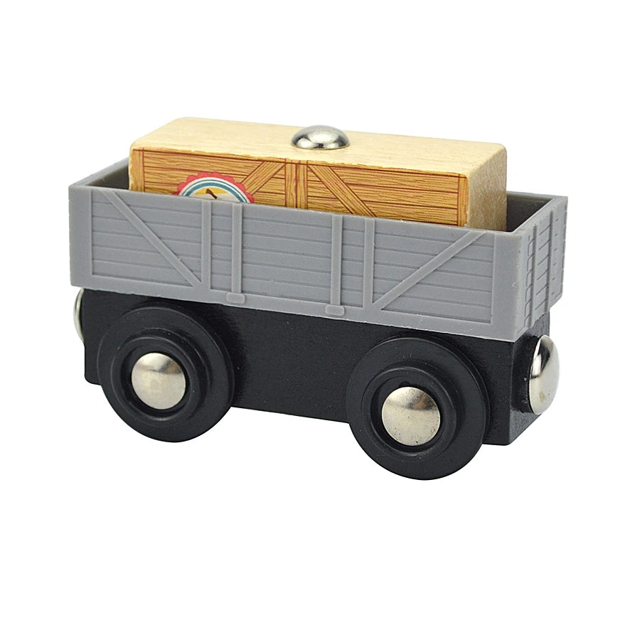 Wooden Magnetic Train Car Locomotive Toy Wood Railway