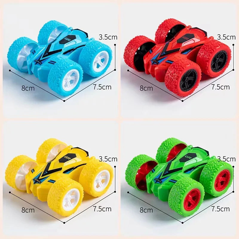 Double-sided inertia stunt rolling toy car