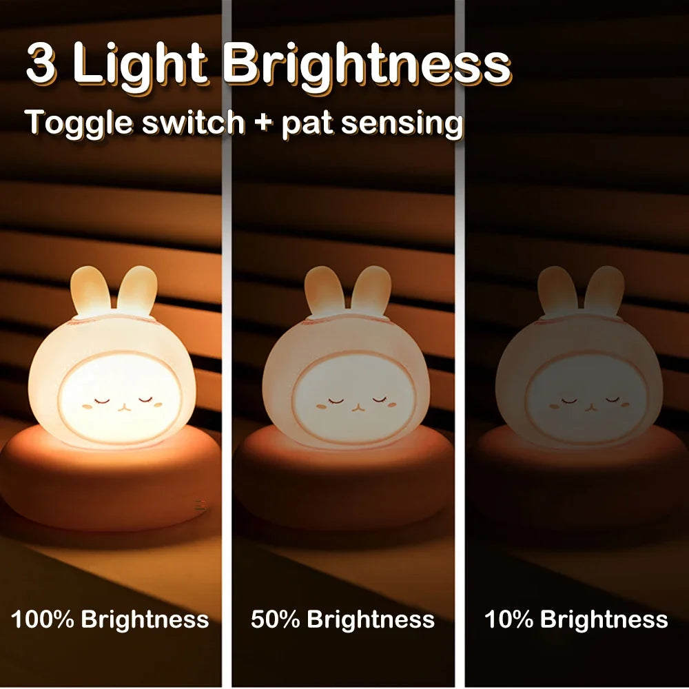 Cute Animal Night Light Novelty 3 Level Dimmable Nursery