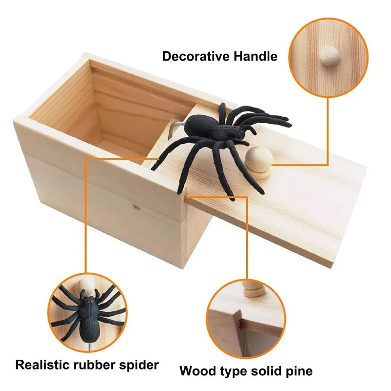 Spider Prank Box Pop Out Rubber Spider Handmade