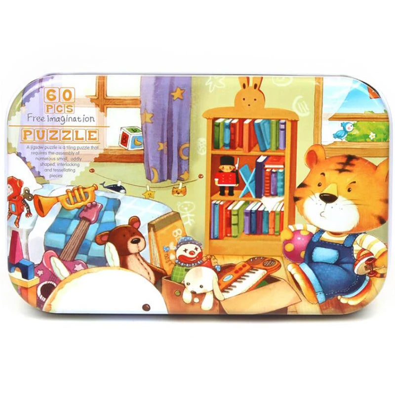 Jigsaw Puzzle Cartoon Animal Vehicle