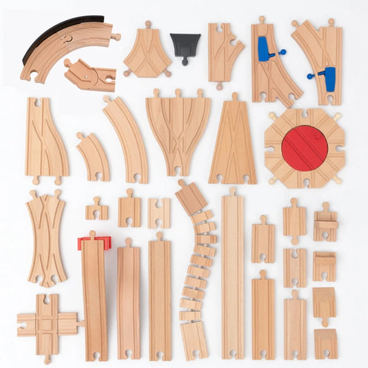 New Wooden Track Accessories Beech Wood Railway Train