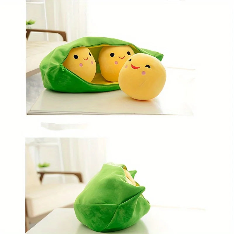 Cute Plush Peas Filled Plant Toy Creative Pea