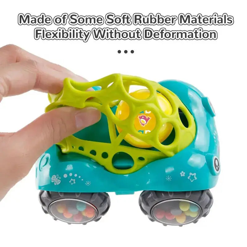 Soft Silicone Children Sensory Toy Cars Rubber Push and Go