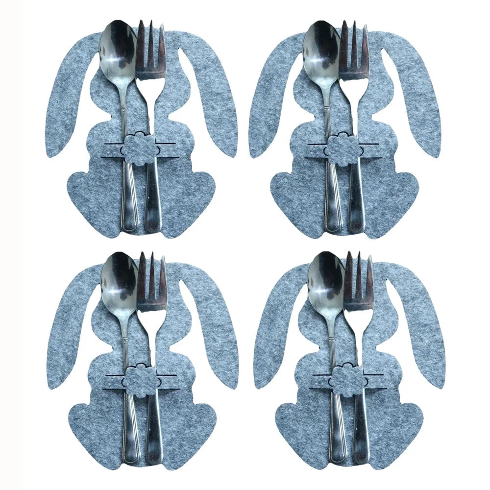 Easter Knife Fork Bags Non-woven Cartoon Sheep