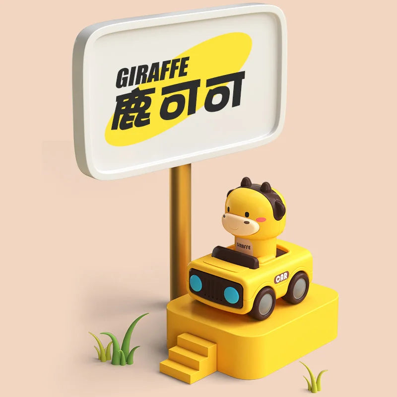 Cute Animal Press and Go Toy Car