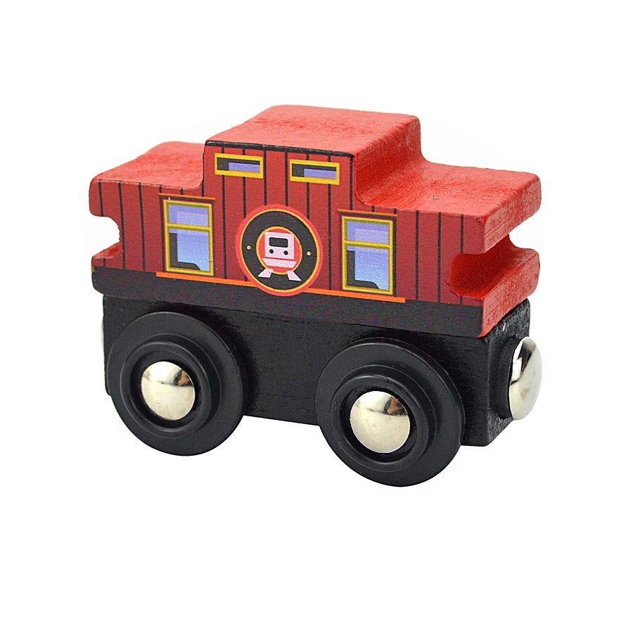 Wooden Magnetic Train Car Locomotive Toy Wood Railway