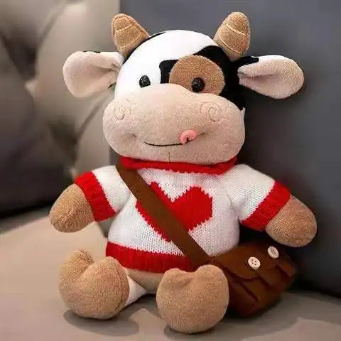 Cartoon Milk Cow Plush Doll Cute Simulation Cattle Animals