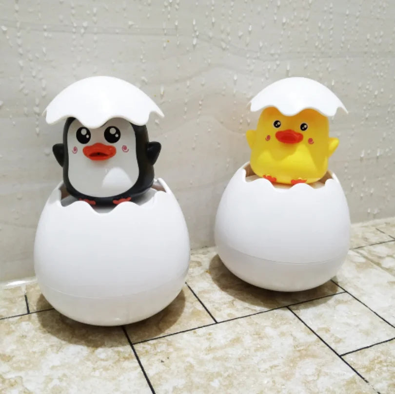 Baby Bathing Toy Kids Cute Duck Penguin Egg Water Spray