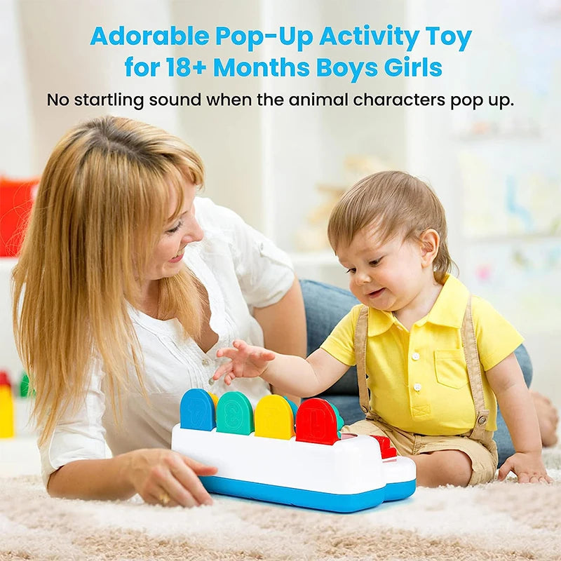 Baby Toys Pop Up Animals Cause and Effect Toy