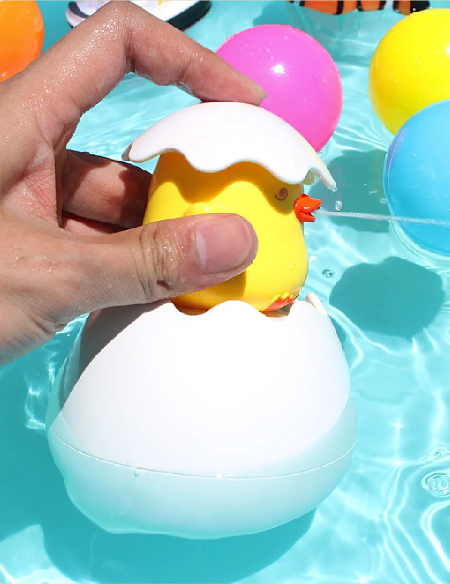 Baby Bathing Toy Kids Cute Duck Penguin Egg Water Spray