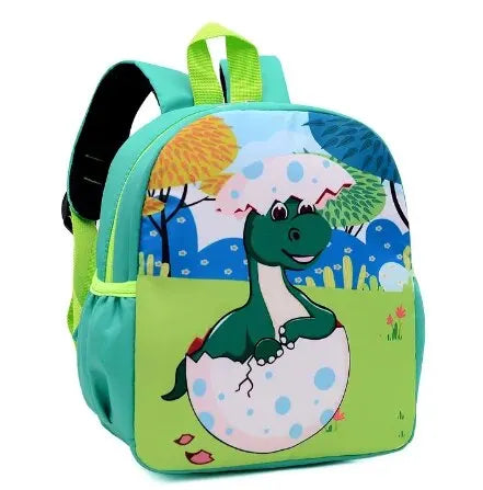 Cartoon Cute Dinosaur Printed School Bags Trendy Waterproof