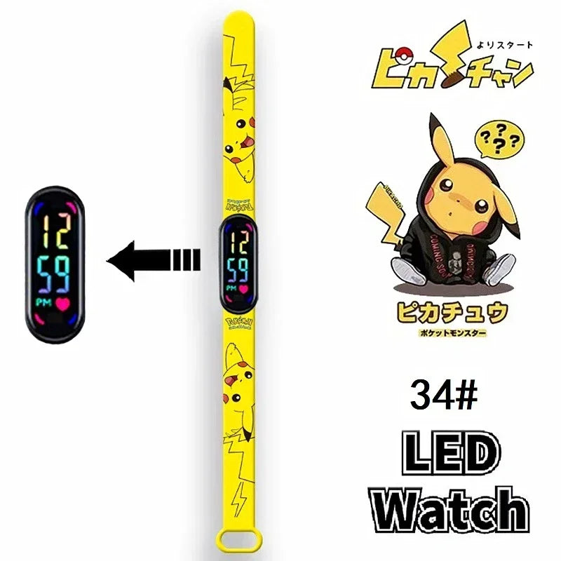 Pokemon Pikachu Avengers Spiderman LED Student Kids Sports Touch Screen