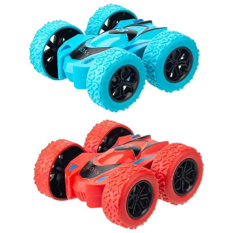 Double-sided inertia stunt rolling toy car