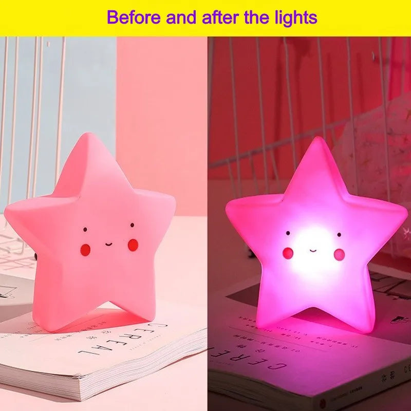 Led Night Light Baby Room Decoration Bed Stars Moon Clouds