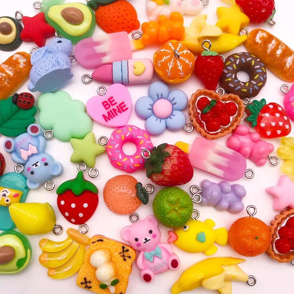 Randomly Mix Colorful Resin Charms Cute Imitation