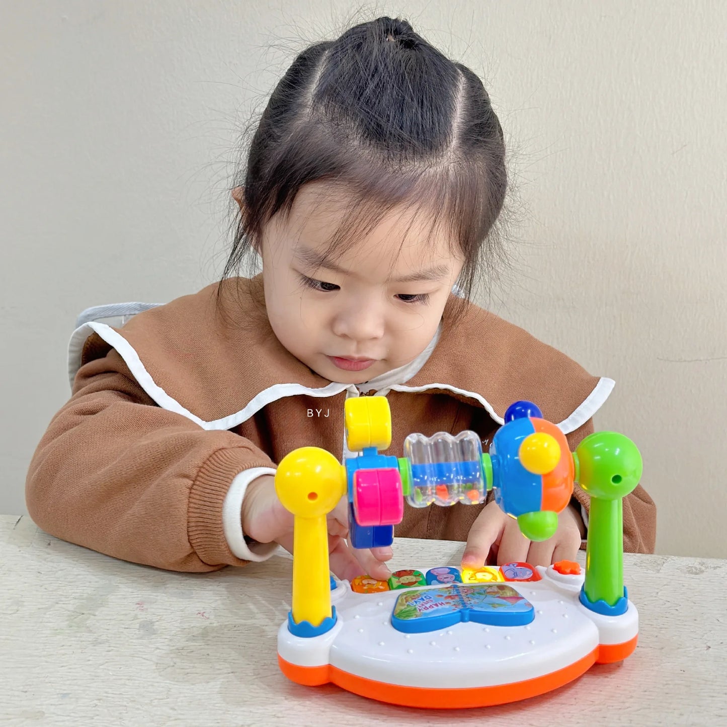 Baby Montessori Piano Toys Kids Rotating Music Keyboard