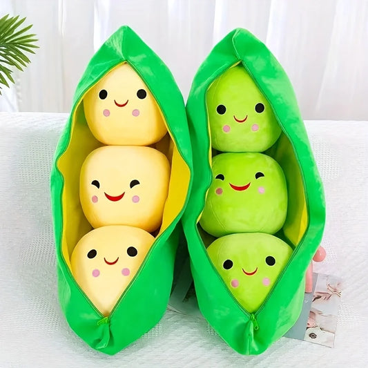 Cute Plush Peas Filled Plant Toy Creative Pea