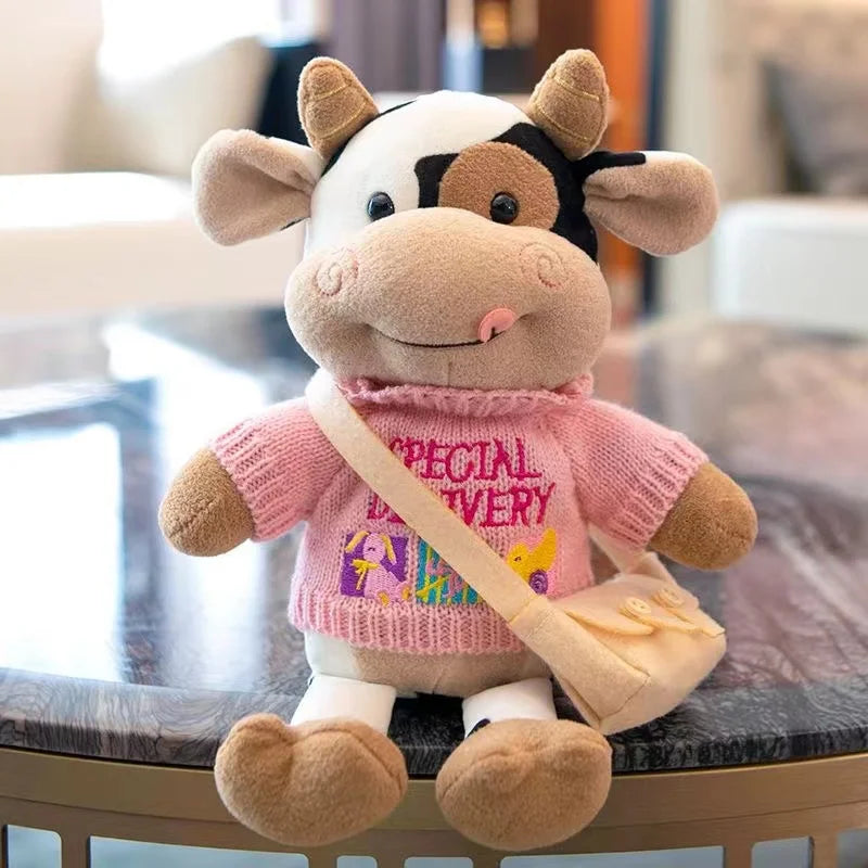 Cartoon Milk Cow Plush Doll Cute Simulation Cattle Animals