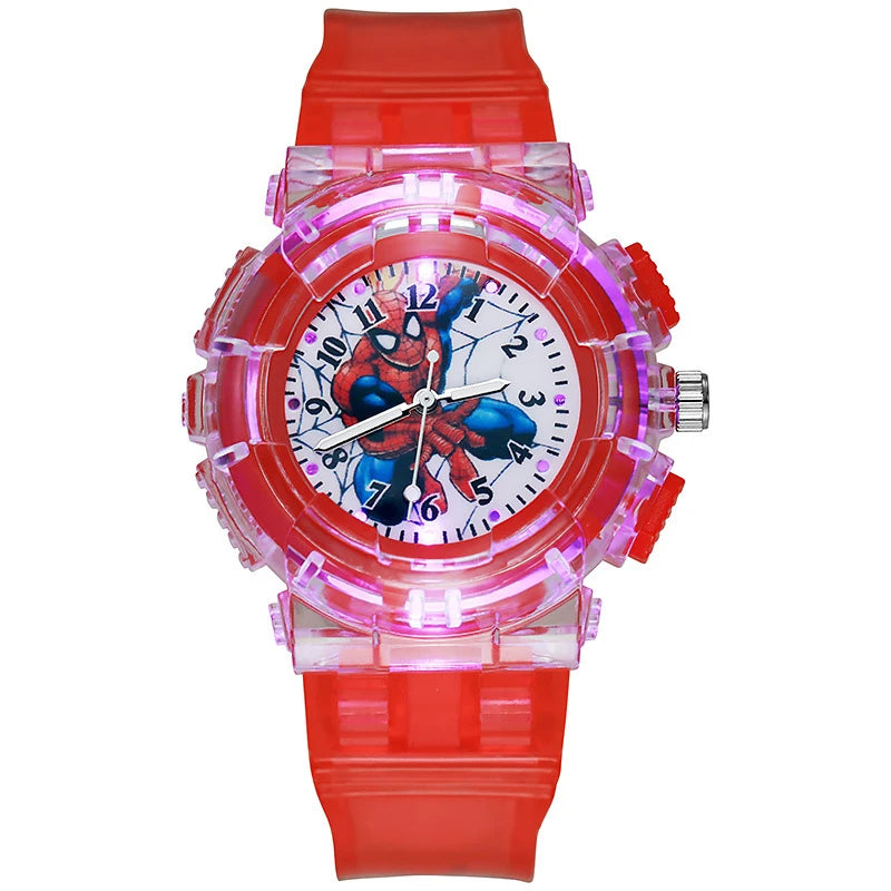 Disney Cartoon Spider Hero Kids Watch Lights Flashing Party