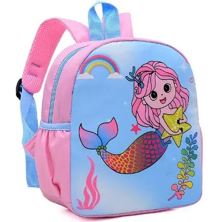 Cartoon Cute Dinosaur Printed School Bags Trendy Waterproof