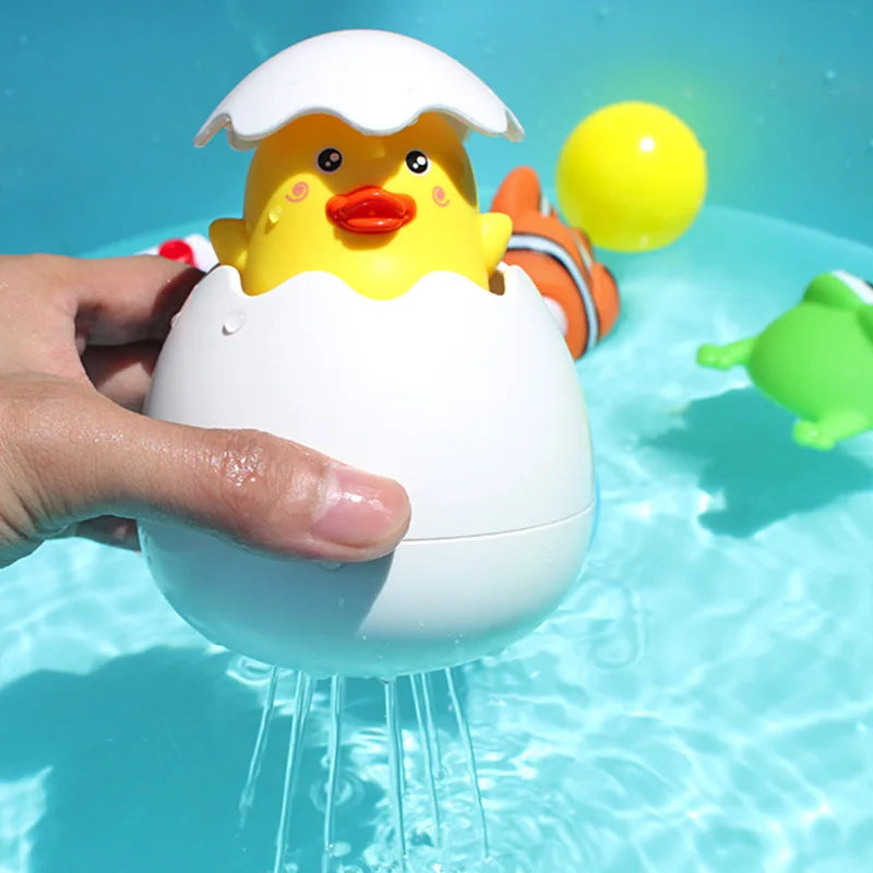 Baby Bathing Toy Kids Cute Duck Penguin Egg Water Spray