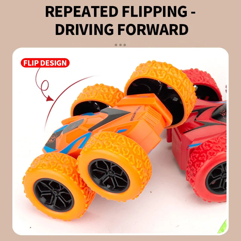 Double-sided inertia stunt rolling toy car