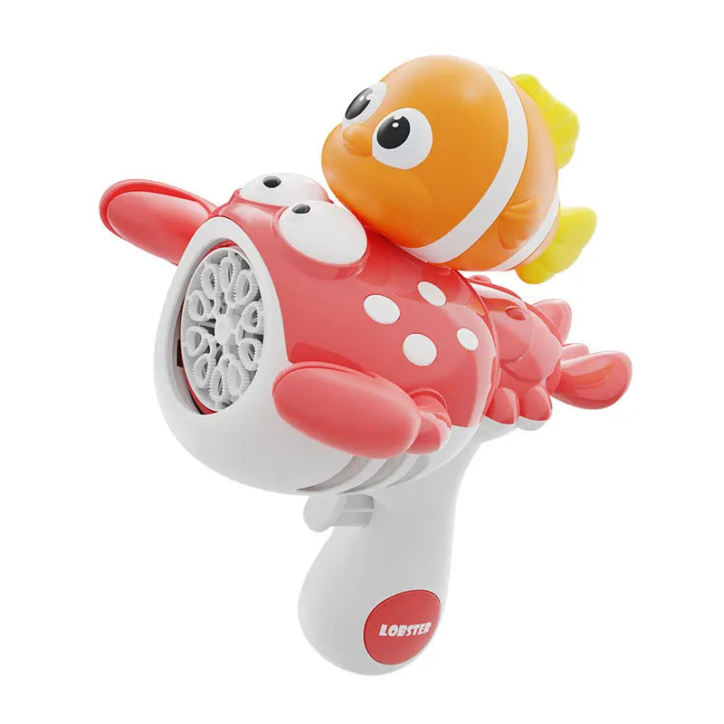 Handheld Bubble Machine Cartoon Clown Fish Lobster