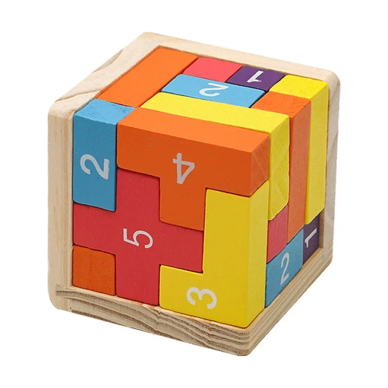 3D Cube Puzzle Luban Interlocking Creative Wooden