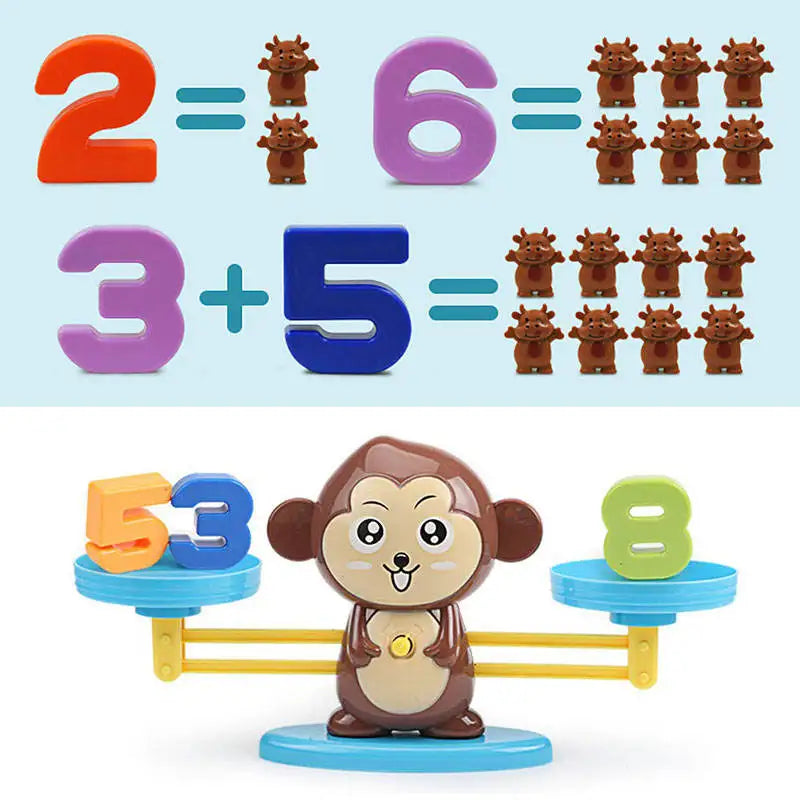 Monkey Balance Math Toy Baby Montessori