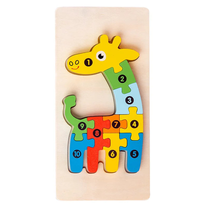 3D Puzzle Wooden Dinosaur Animal Jigsaw