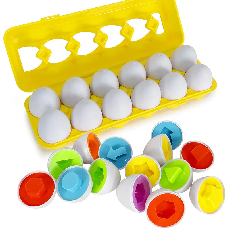 Montessori Eggs Puzzle Toys Education Early Geometric Shape