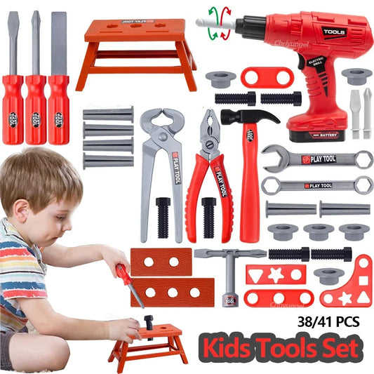 Pretend Tools Kit Toys 38/41 PCS Play Repair Tool Set