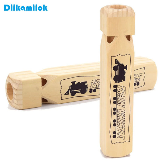 Wooden Train Whistle Music Kids Wood