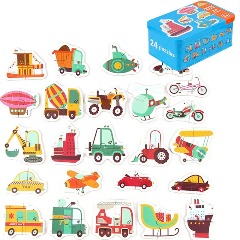 Baby Puzzle Montessori Educational Toys Wood 3D