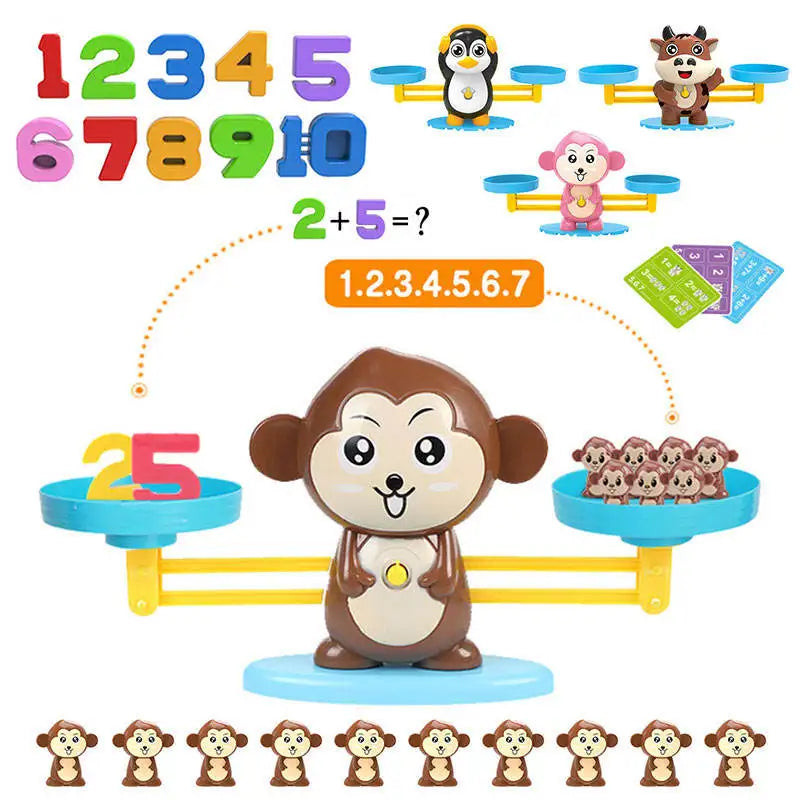 Monkey Balance Math Toy Baby Montessori