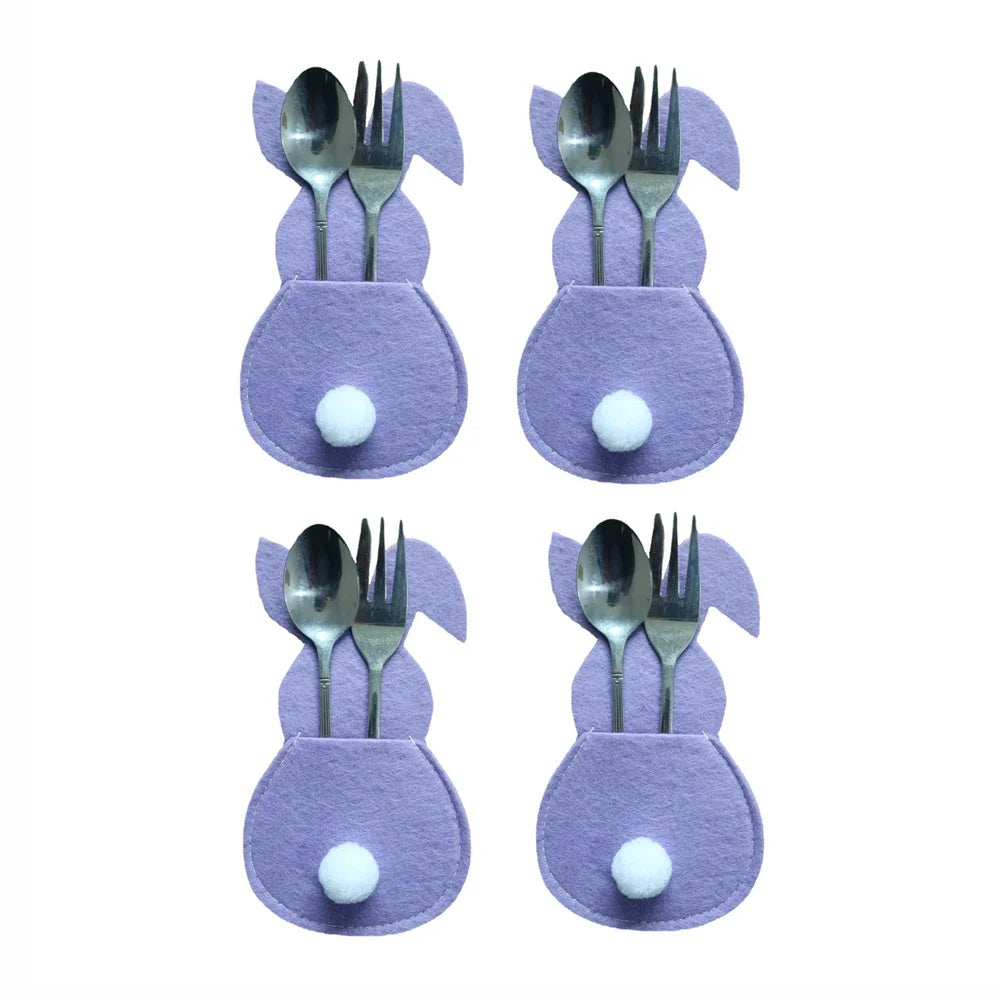 Easter Knife Fork Bags Non-woven Cartoon Sheep